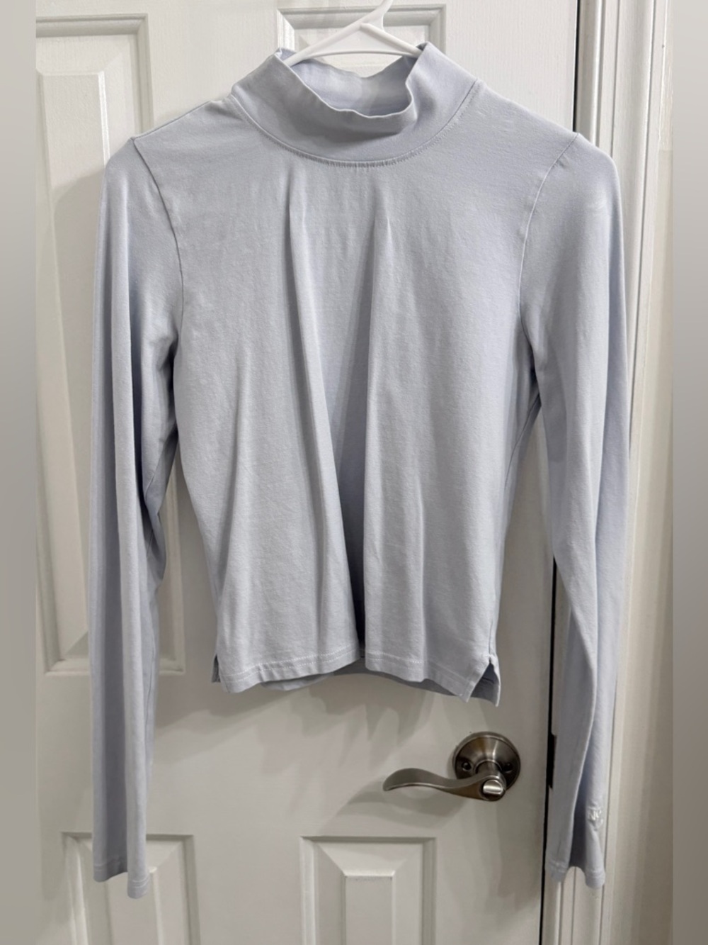 NWOT North Face Crop Mock Neck Long-Sleeve Top